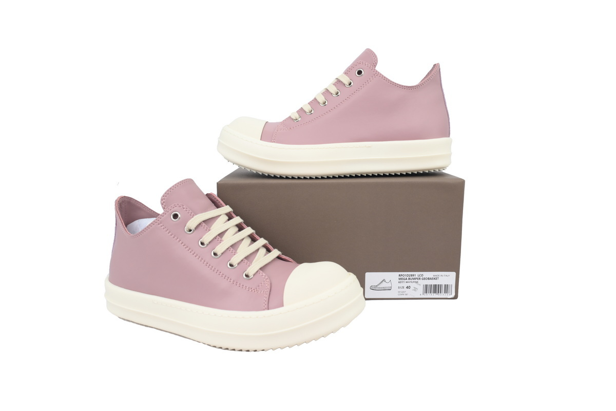 Rick Owens Watermelon Head Low Powder Sneakers
