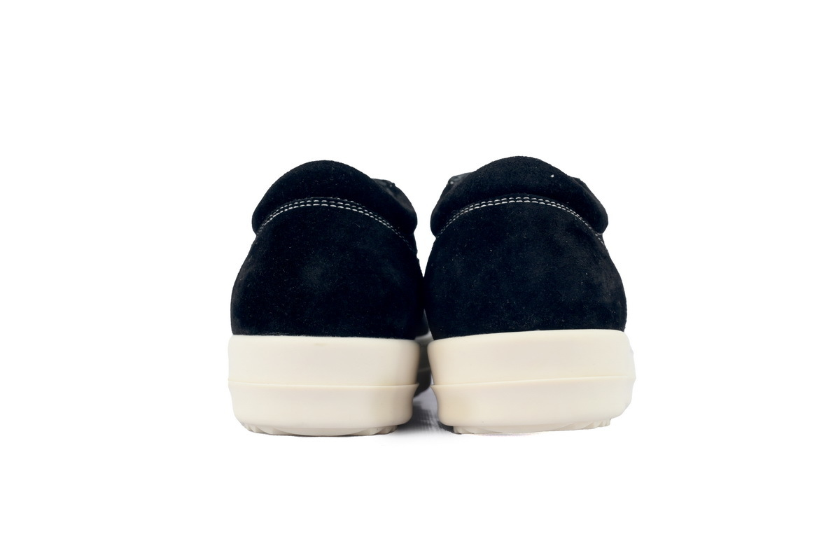 Rick Owens Suede Vintage Sneaker in Black, Milk and White