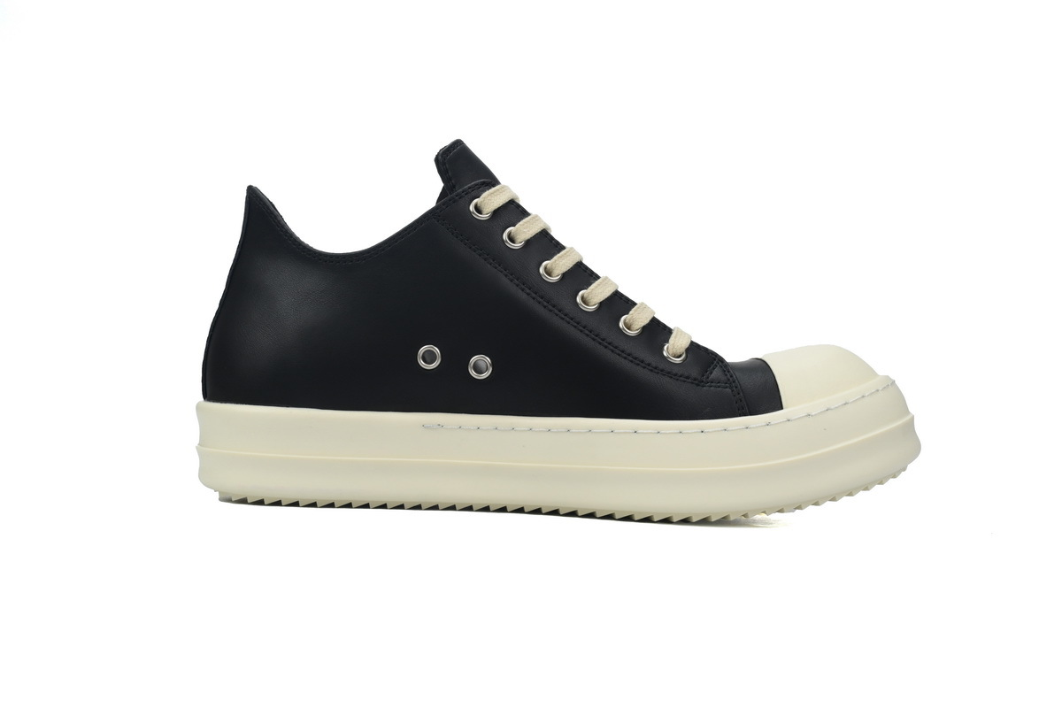 Rick Owens Low Sneaker in Black and Milk