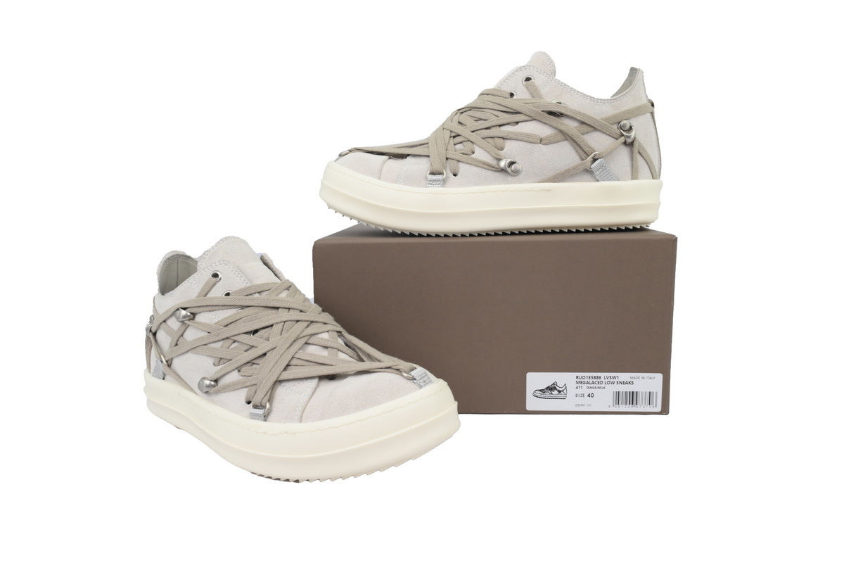 Rick Owens Crazy Kidnapped Sneakers – Rice White