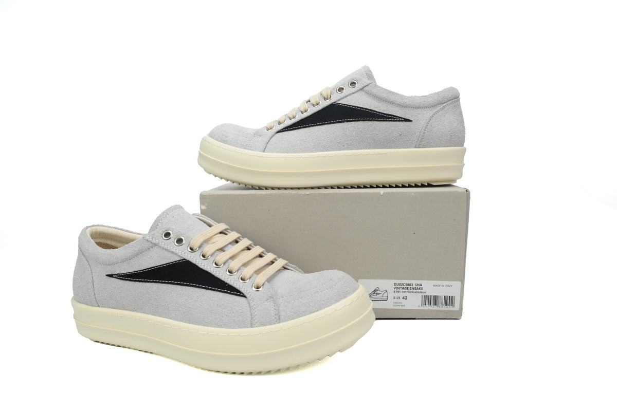Rick Owens DRKSHDW Luxor Vintage Sneaker in Oyster Black