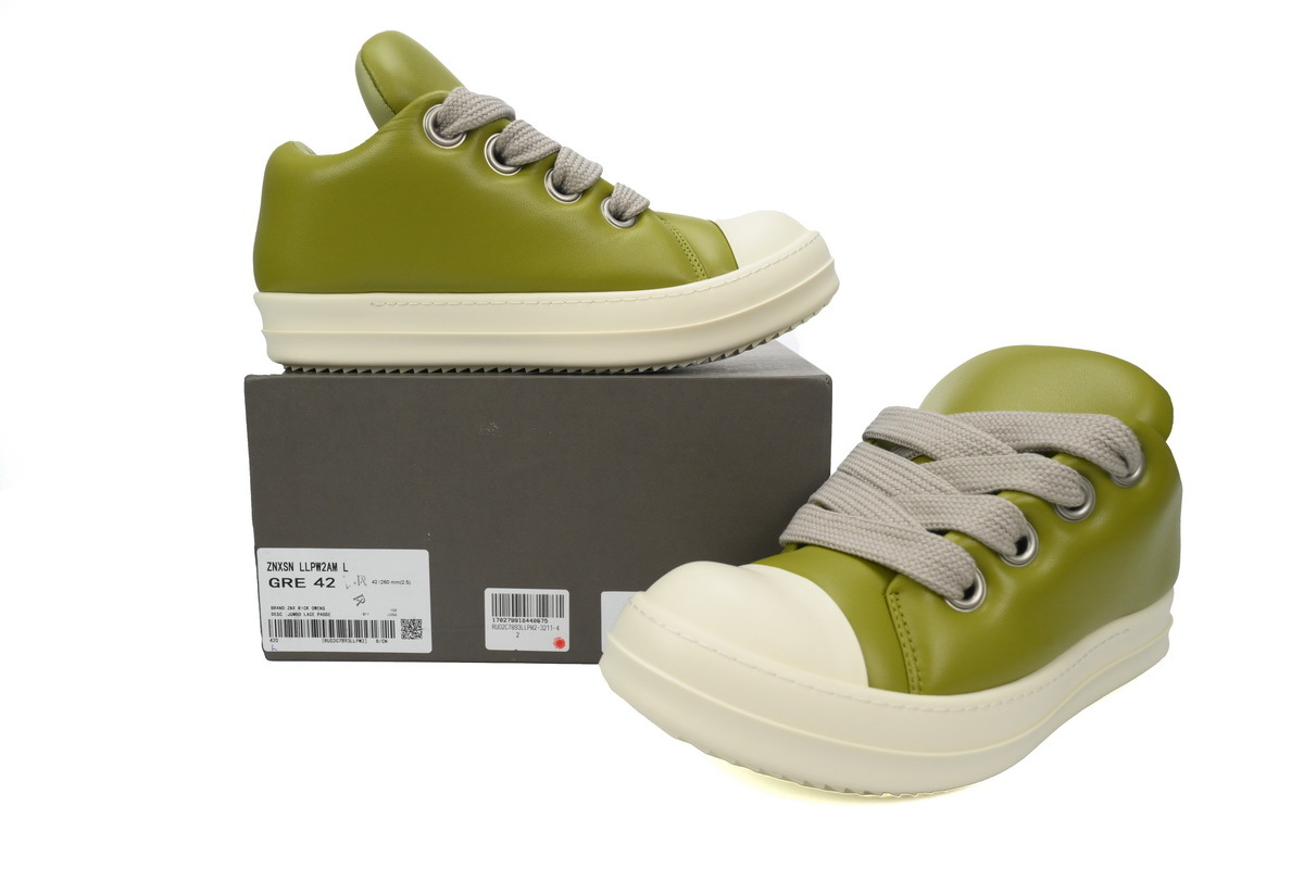 Rick Owens RO Jumbo Puffer Sneaker in Green