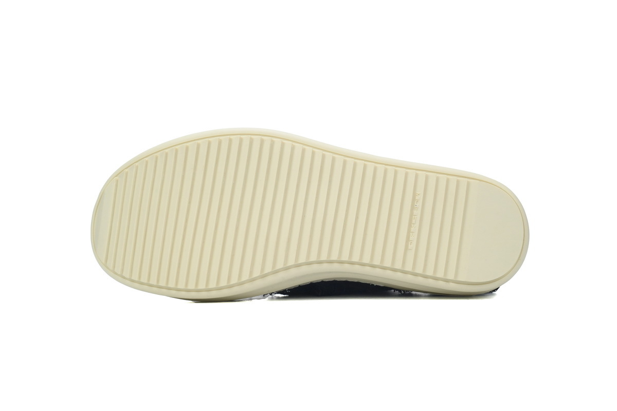 Rick Owens EDFU DRKSHDW Slashed Low Sneaker in Black Milk