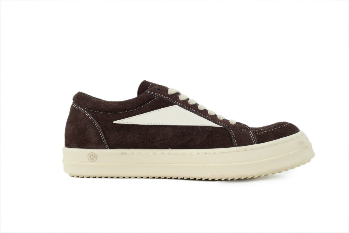 Rick Owens Hollywood Vintage Low Sneakers – Mahogany Milk
