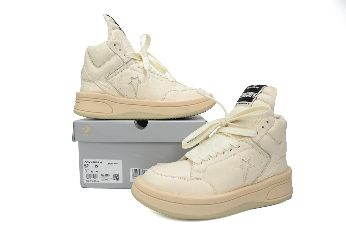 Rick Owens DRKSHDW x Converse High-Tops – Off-White & Beige