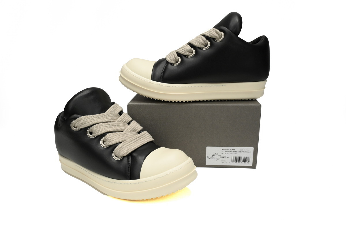 Rick Owens Black Bread Sneaker in Black