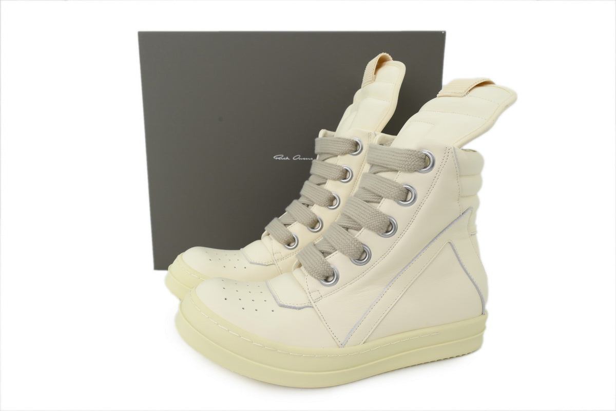 Rick Owens Geobasket Sneaker Triple White