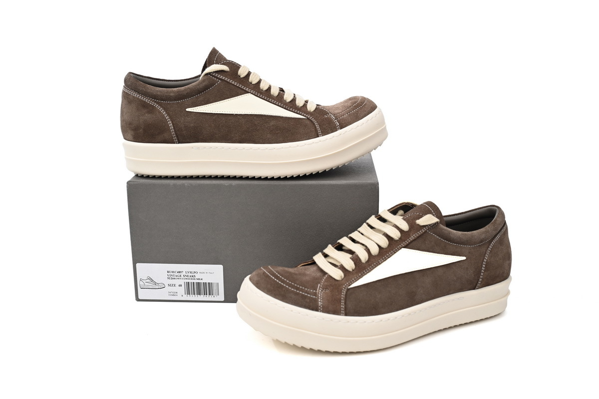 Rick Owens Sneaker in Black and Brown