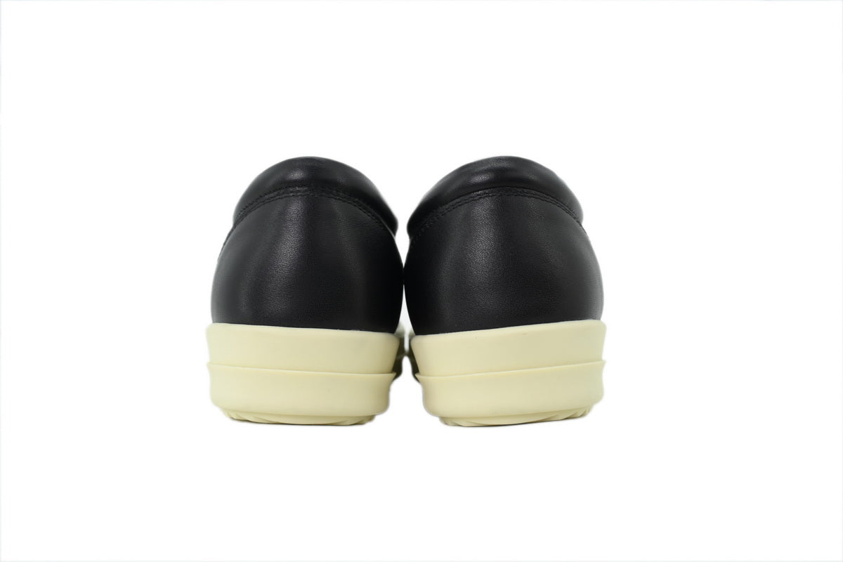 Rick Owens Leather Low-Top Sneakers – Black Fashion