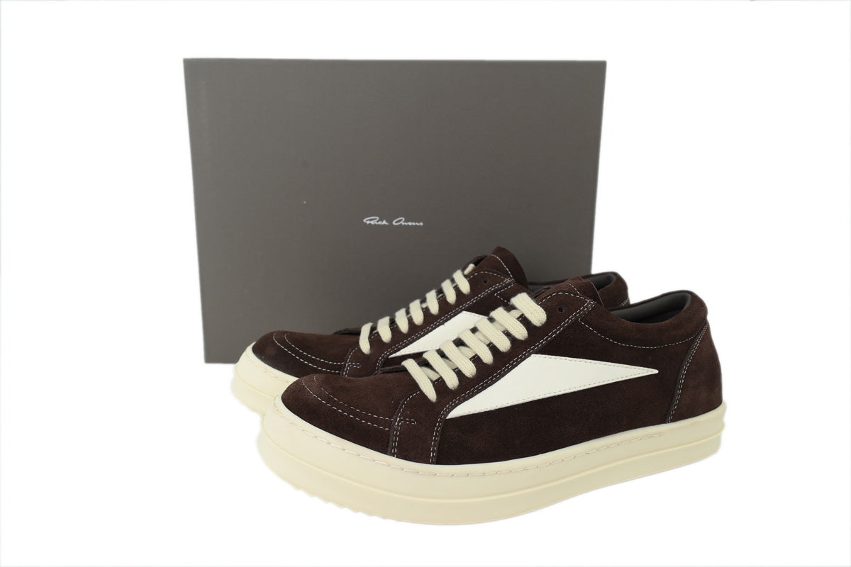 Rick Owens Hollywood Vintage Low Sneakers – Mahogany Milk
