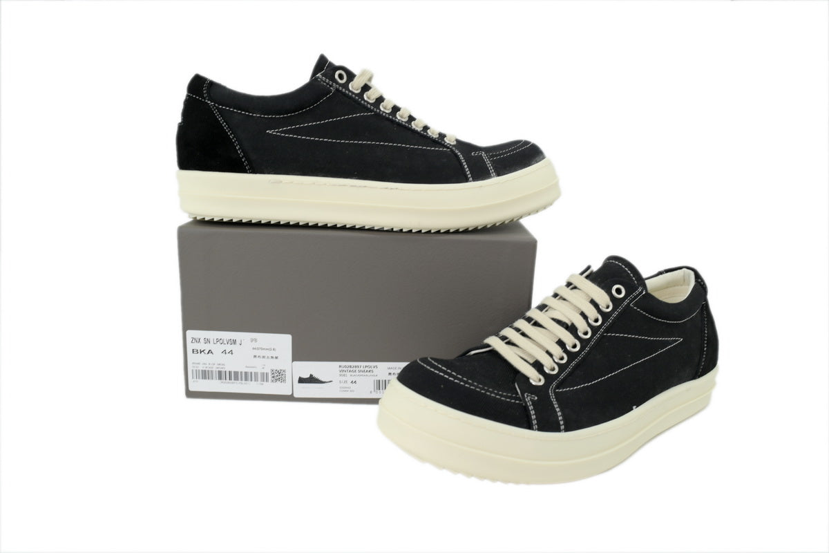 Rick Owens Wmns DRKSHDW Temple Star Applique Sneaks 'Black Milk