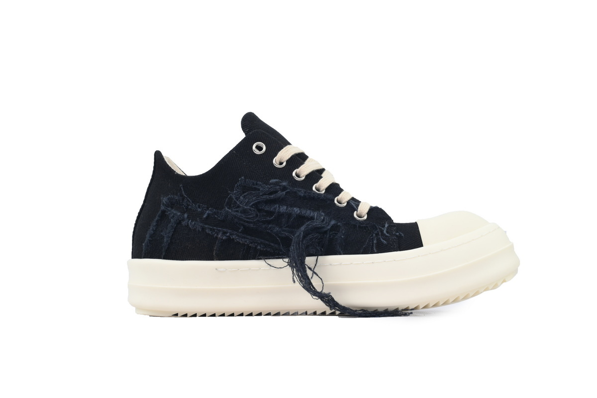 Rick Owens Destruction of Canvas Surface Sneakers