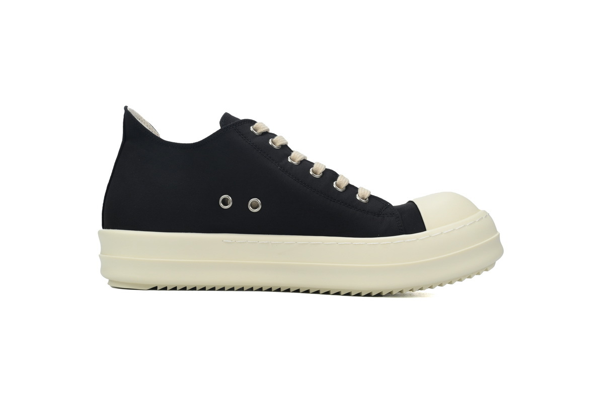 Rick Owens Lido DRKSHDW Low Sneaker in Black and Milk