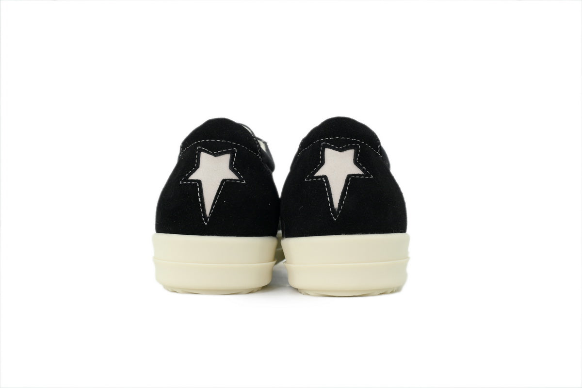 Rick Owens Wmns DRKSHDW Temple Star Applique Sneaks 'Black Milk