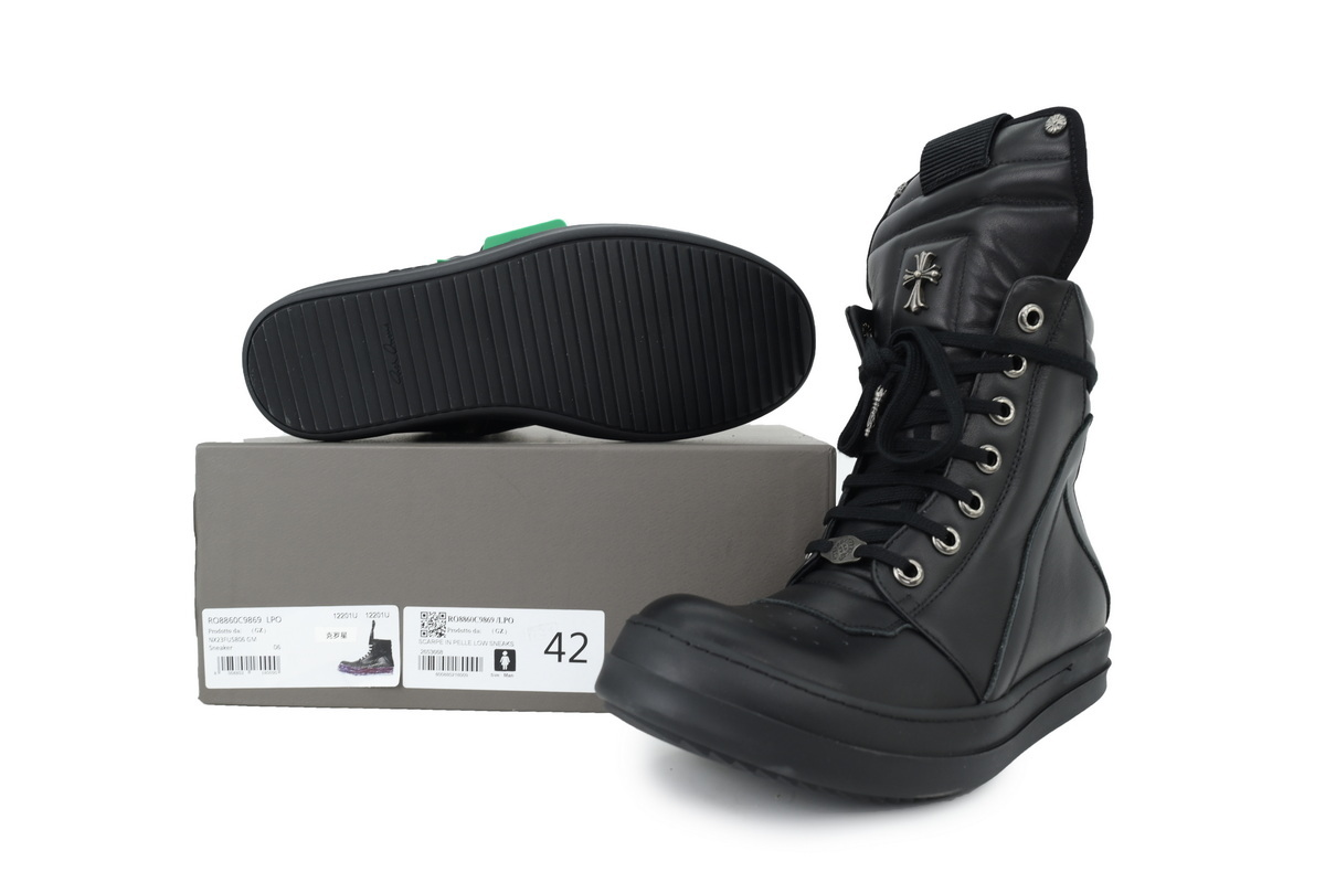 Rick Owens Croix Sneakers – All Black
