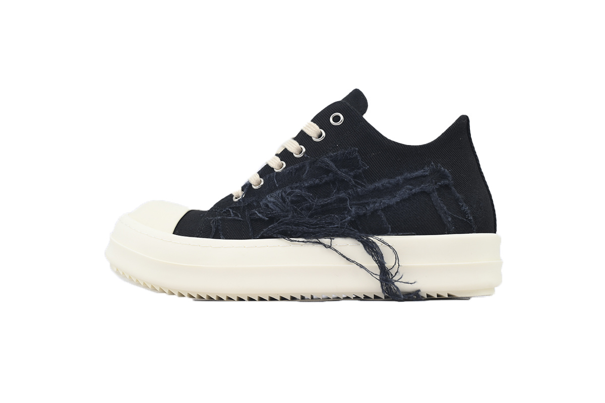 Rick Owens Destruction of Canvas Surface Sneakers