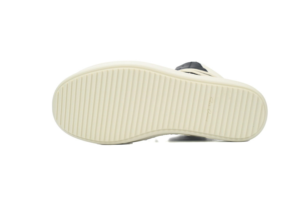 Rick Owens RO Geobasket Sneaker in Black and White