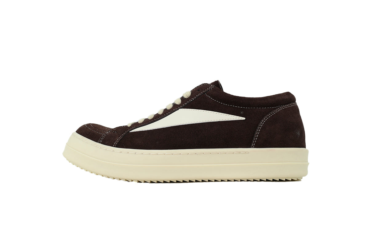 Rick Owens Hollywood Vintage Low Sneakers – Mahogany Milk