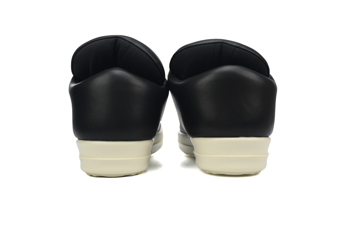 Rick Owens Luxor Jumbo Padded Low Sneaker in Black and Milk