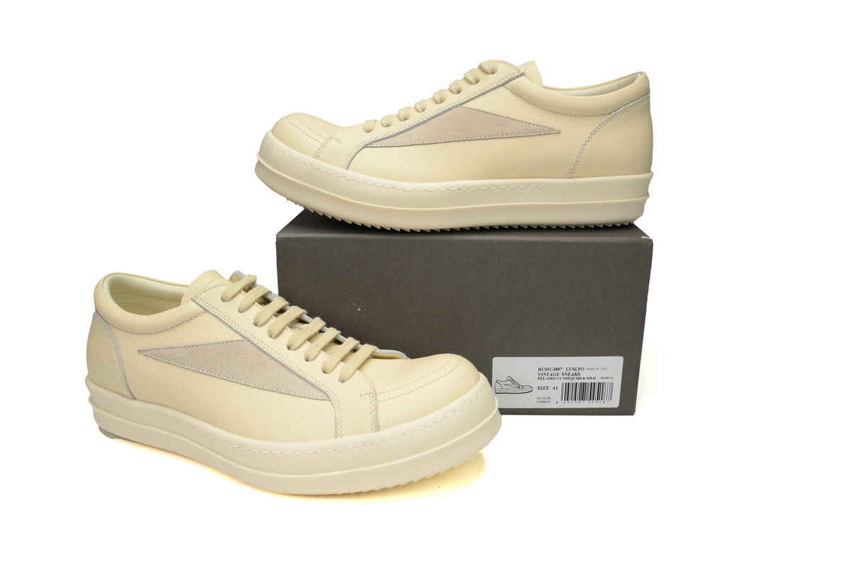 Rick Owens RO Sneaker in Black, White and Paper