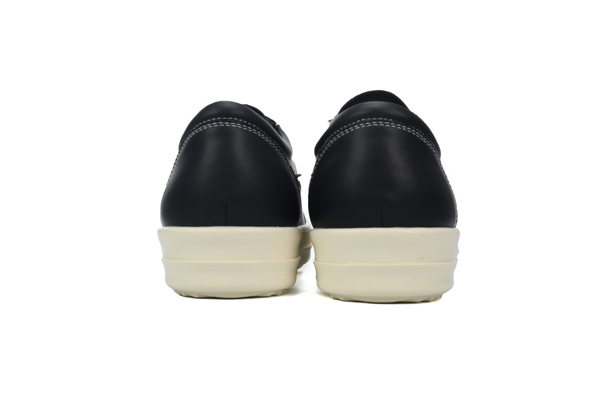 Rick Owens Strobe Vintage Low Sneaker in Black and Milk