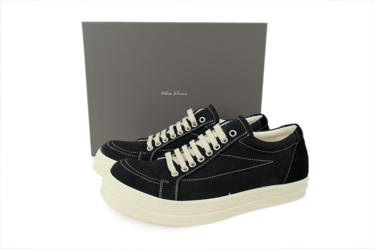 Rick Owens Wmns DRKSHDW Temple Star Applique Sneaks 'Black Milk