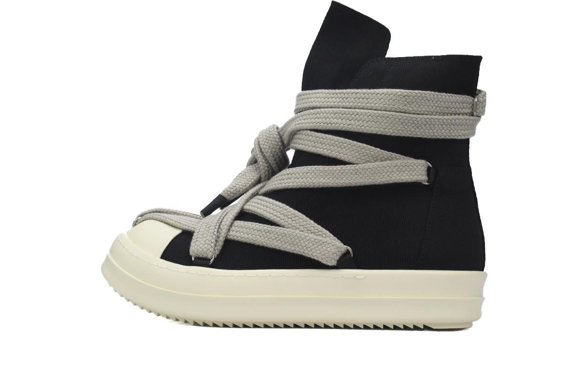 Rick Owens DRKSHDW Luxor Hexa High Sneaker in Black Milk