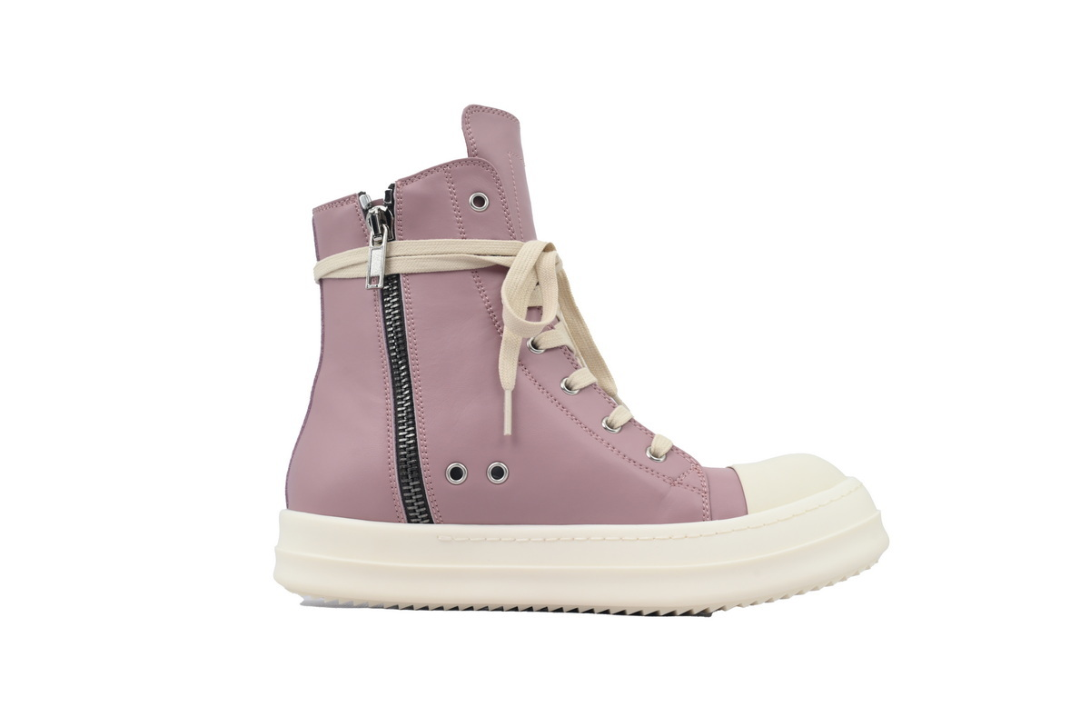 Rick Owens Watermelon Head High Pink Skin Sneakers