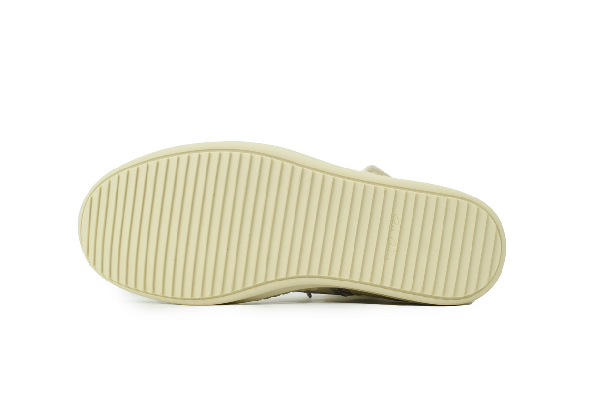 Rick Owens Croix Side-Zip High-Top Sneakers – Cream