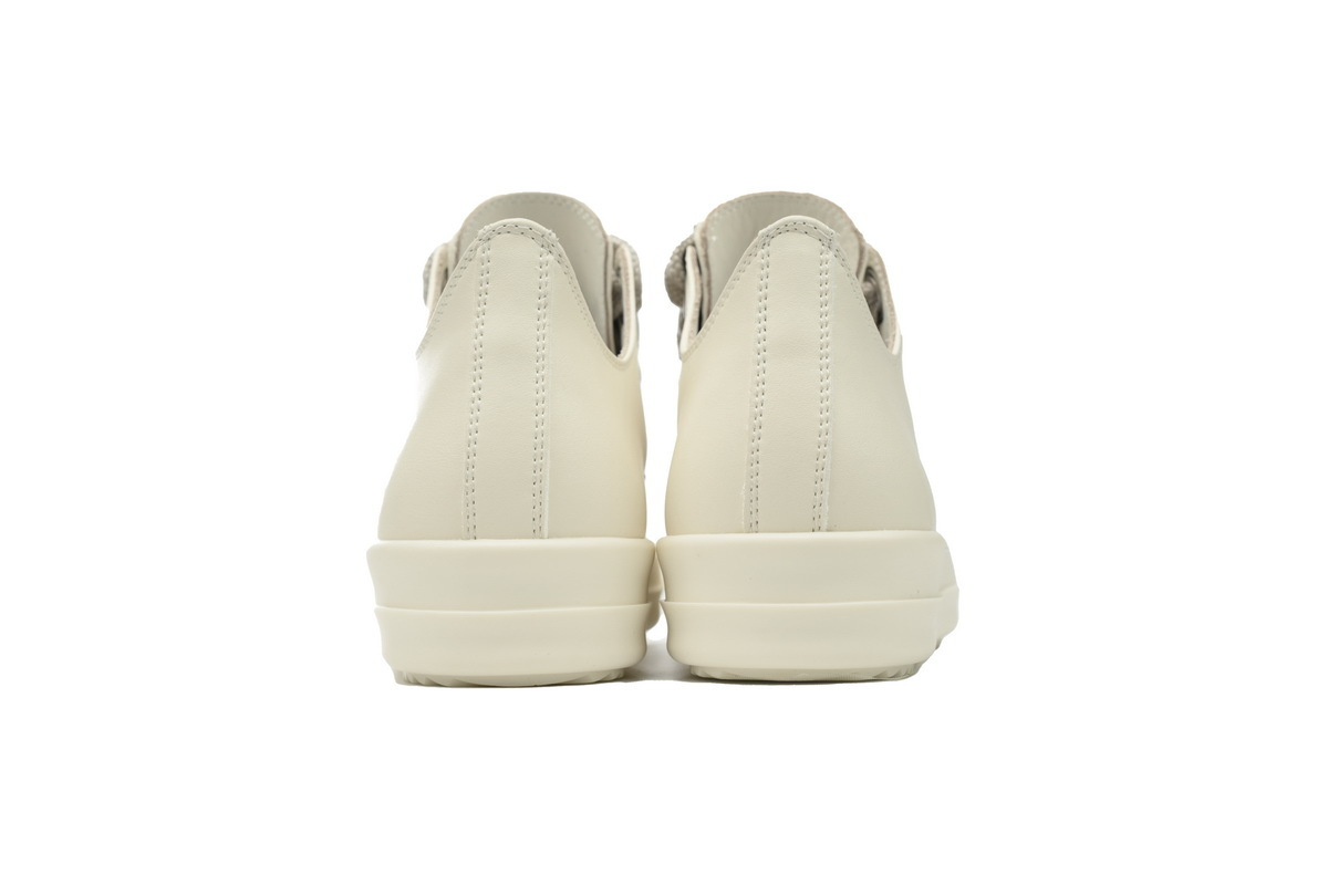 Rick Owens RO Oversized Lace Low-Top Sneakers – White