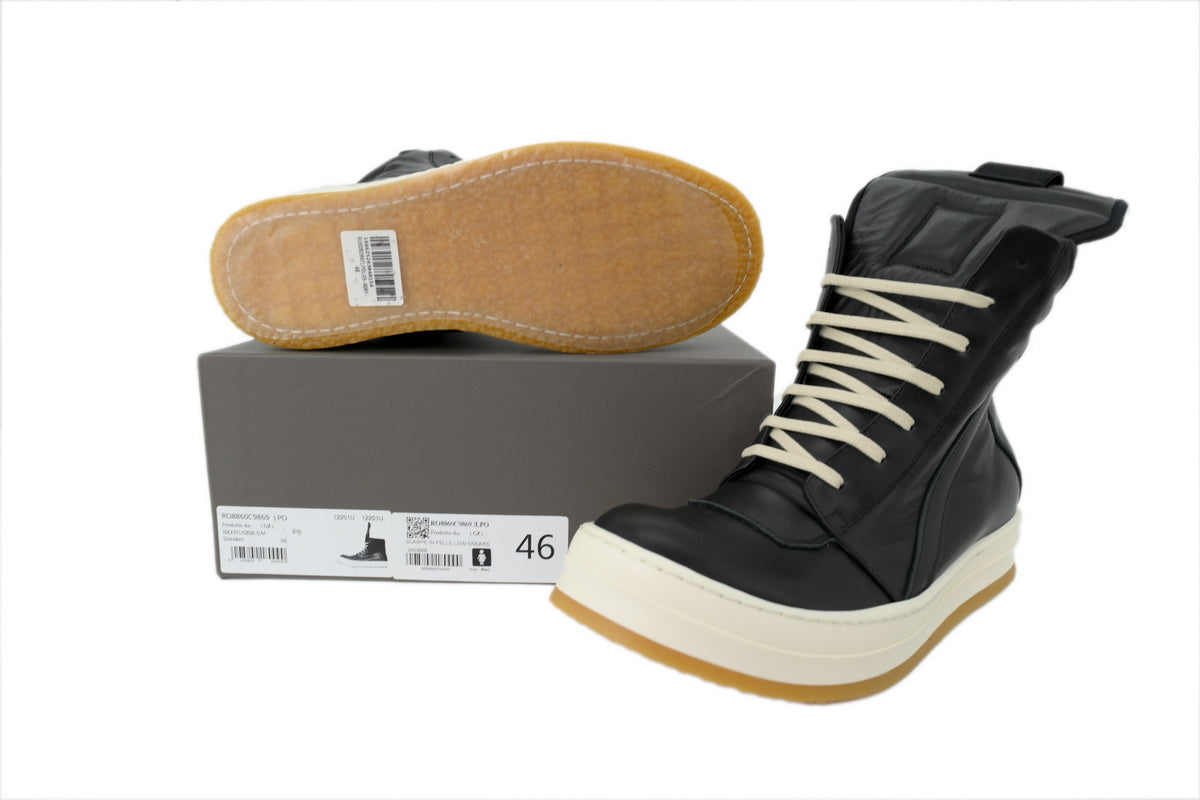 Rick Owens Concordians Creep Geobasket Sneakers – Black Milk